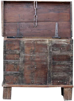 Produktbild von Antike Truhe im Kolonialstil - Modell 5, Braun, Holz, 60*67*36 cm, Truhen, Kisten, Koffer