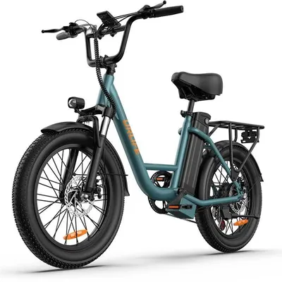 Zdjęcie produktu dla Rower elektryczny dla dorosłych – E20 – 48 V, 13 Ah, silnik bezszczotkowy 250 W, koła 50,8 cm, zasięg 31–60 km, prędkość maksymalna <25 km/h – zielony