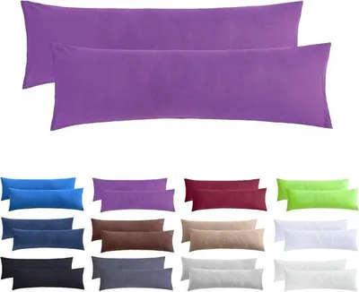 Produktbild von Famanu Kissenbezüge Set aus 2, Jersey, - 40 x 145 cm, lila