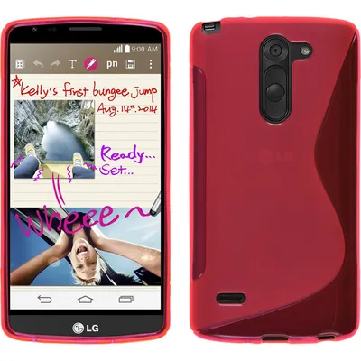 Produktbild von PhoneNatic Case kompatibel mit LG G3 Stylus - pink Silikon Hülle S-Style + 2 Schutzfolien