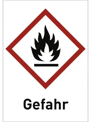 Produktbild von Dreifke® Aufkleber Entzündbar (GHS 02) Gefahr, Folie, 26x37 mm, 500 Stück/Rolle