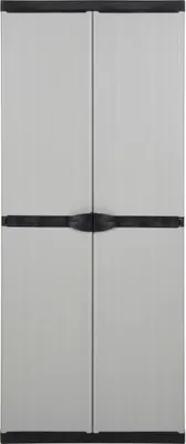Immagine prodotto di Armadietto da Giardino con 3 Ripiani Grigio e Nero 68x40x168 cm