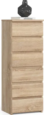 Produktbild von raumhirsch Kommode 40cm mit 6 Schubladen Hoher Schrank Beistelltisch 35cm tief 109cm hoch
