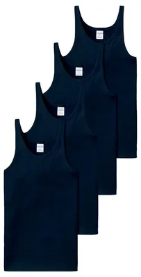 Produktbild von Schiesser 4er Pack Baumwolle Essentials Feinripp Unterhemd / Tanktop Besonders strapazierfähig und langlebig, Hoher Tragekomfort, In hochwertiger, bequemer Feinripp-Qualität