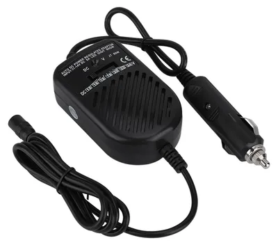 Zdjęcie produktu dla Zestaw ładowarki samochodowej 80 W DC z zasilaczem 15–24 V do laptopa