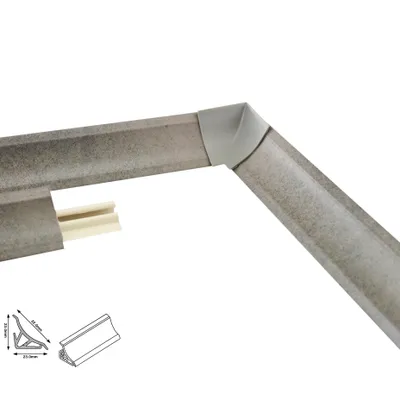 Joint Pour Plinthe de Cuisine 2,5 M Plinthe Souple Autoadhésive pour Épaisseur de Bois de 15 mm 16 mm 17 mm Protection Plinthe (Blanc, 2.5