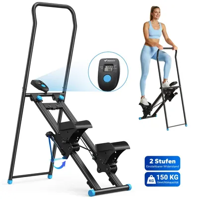 Imagen del producto de Máquina de escaleras vertical - Escaladora - Máquina de escalada - Escaladora compacta - Equipo de fitness para escalada - Diseño compacto