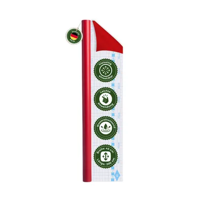 Produktbild von Klebefolie Klebefolie Möbel – Möbelfolie selbstklebend Rot, 45 x 200 cm, zuschneidbar, rückstandsfrei entfernbar – Veluxis