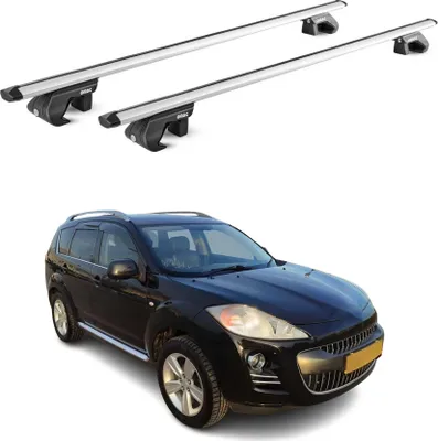 Image de Barres de toit transversales ABE pour Peugeot 4007 2007-2012 5 P Alu Gris 2x