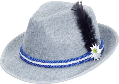 Produktbild von Hut Fedora Bayerisch mit Edelweiß und Feder