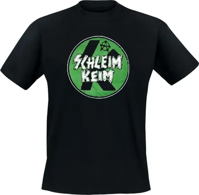 Produktbild von Schwarzes T-Shirt mit großem grünem Logo