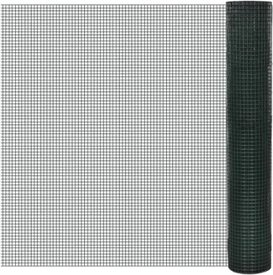 Produktbild von Drahtzaun für Hühner aus verzinktem Stahl mit grüner PVC-Beschichtung, 10x1 m