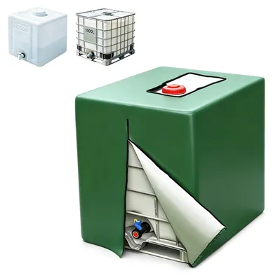Produktbild von Solidchoice - IBC-Wassertankabdeckung, 1000 Liter, mit Reißverschluss und UV-Schutz