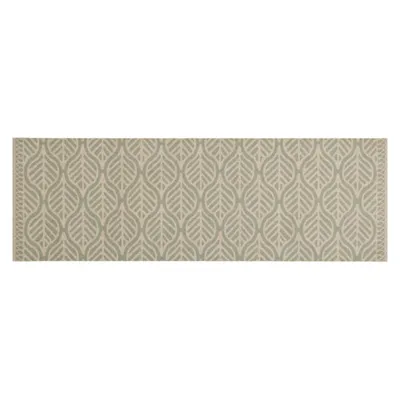 Image de vidaXL Tapis de cuisine Lavable Feuilles 60x180 cm Velours