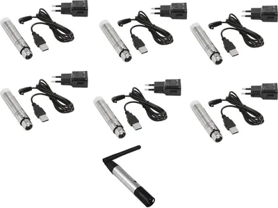 Produktbild von EUROLITE Set QuickDMX 1x Sender + 6x AKKU Empfänger (20000902)