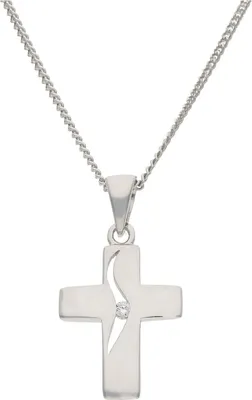Produktbild von JuwelmaLux Anhänger JL39-02-0768 Kreuz 925 Silber Zirkonia