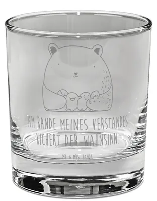 Produktbild von Mr. & Mrs. Panda Tumbler Bär Gefühl - Transparent - Geschenk, Wahnsinn, Durchgedreht, Whiskey, Glas, Whiskyglas, Teddy, Verrückt, Bourbon, Rocks