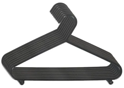 Produktbild von Bieco Kleiderbügel Kinder 8 St. Schwarz | Länge ca 30 cm | Baby Kleiderbügel | Kunststoff Kleiderbügel Kinder Baby | Baby Organiser Für Kleiderschrank | Kleiderbügel Baby | Baby Clothes Hangers