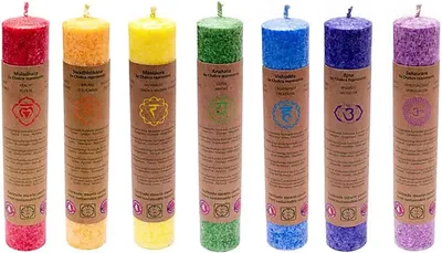 Image de Bougies parfumées Chakras 2 x 7 -- 21x2.2 cm