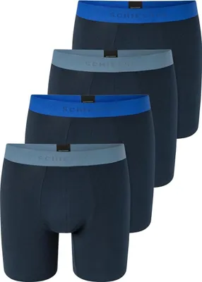 Produktbild von Schiesser 4er Pack 95/5 Baumwolle Long Short / Pant Sportlicher Logo-Webgummibund, Bequeme Beinausschnitte und ohne störende Nähte, Elastische Single-Jersey-Qualität