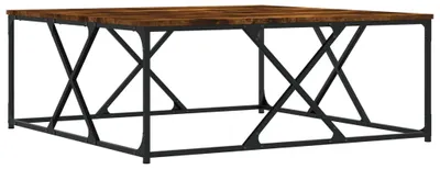 Obrázek produktu pro vidaXL Konferenční stolek Smoked Oak 100x100x40 cm Materiál dřeva