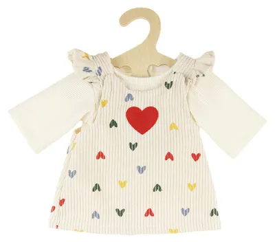 Produktbild von Heless Puppen-Kordkleid ''Herz-Konfetti'' mit T-Shirt, Gr. 35-45 cm