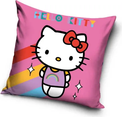 Produktbild von Hello Kitty Rainbow Samtkissenbezug 40x40 cm
