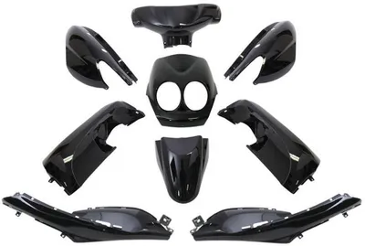 Obrázok produktu pre 9-dielna sada kapotáže Edge pre Yamaha Neo's 2T/4T z modelových rokov 2008 - 2011 - čierna metalíza