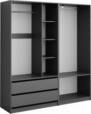 Obrázek produktu pro Vicco Šatní skříň Elmo, 100 x 200 cm Sada 2 kusů, Antracit