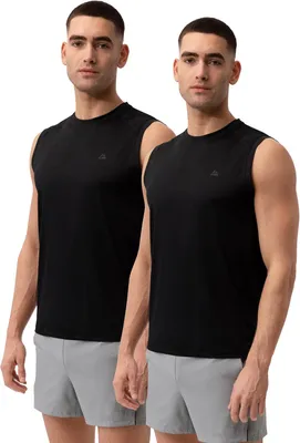 Produktbild von Herren Sport-Tanktop, schnelltrocknend, 2er-Set in Schwarz