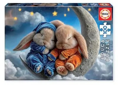 Obrázek produktu pro Educa Bunny Dreams – skládačka, 100 dílků, vícebarevná, pro děti, vícebarevná, univerzální velikost