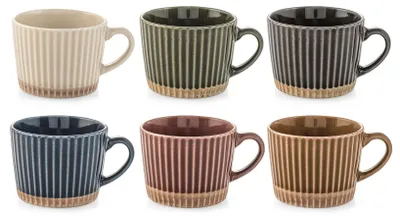 6er-Set Teetassen aus Bone China, 200 ml, bunt