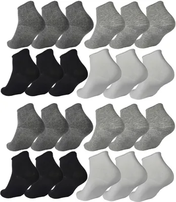 Produktbild von 24 Paar Damen Sneaker Socken ohne Gummi Baumwolle ohne rutschen, 24 Paar 35-38