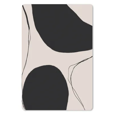Produktbild von MuchoWow® Mauspad Mousepad Pastell - Schwarz - Minimalismus 18x27 cm - Mousepads - Maus Mat - Pad - Mausunterlage