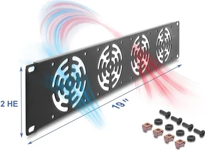 Zdjęcie produktu dla DeLOCK 67416, Pokrywka, Wbudowany wentylator, Metal, Ciemny Szary, 1 szt.