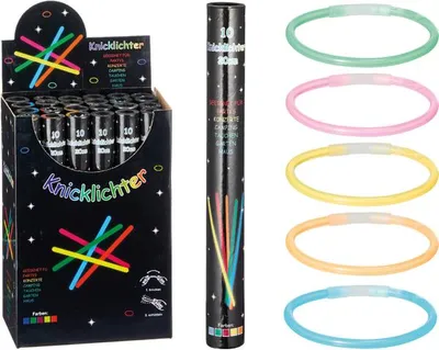 Obrázek produktu pro *V* Sada 10 kusů světelných tyčinek, 20 cm, v tubě