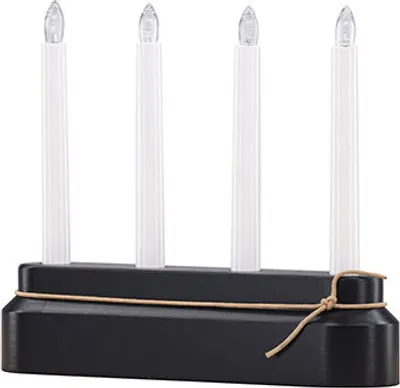 Produktbild von Näsfjället Adventsleuchter elektrisch 4 Lichter schwarz.