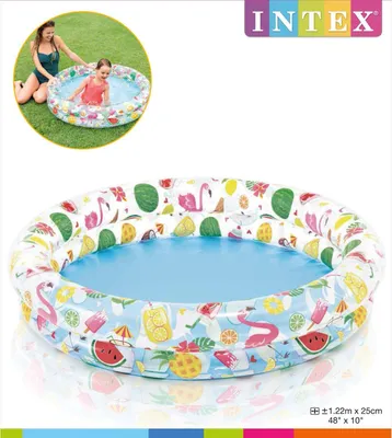 Image de Piscine gonflable transparente aux fruits 122x25cm Intex