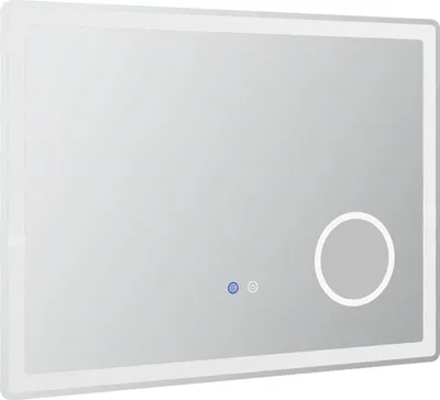 Zdjęcie produktu dla Lustro łazienkowe Fortuna Lai LED  Lustro łazienkowe z 3-krotnym powiększeniem i funkcją dotykową, 80 x 60 cm, 3 kolory światła, nieparujące