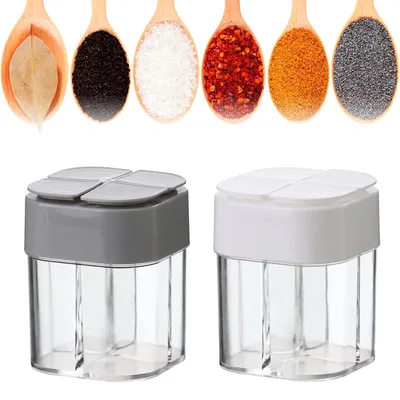 Immagine prodotto di Omgoods - Spargitore di erbe aromatiche 4-in-1 per cucina e campeggio - confezione da 2