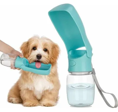 Produktbild von Faltbare Hunde-Trinkflasche tragbare Haustierflasche, Reisen und Spaziergang Hund