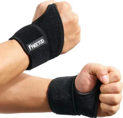 Obrázok produktu pre Zápästné bandáže 2-pack na zápal šliach - čierne