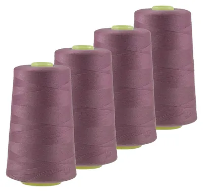Produktbild von 4 x 4572m Qualitäts Overlock-Garn Overlock Nähgarn Farben 621 - 660, Farbe:A650 pastellviolett