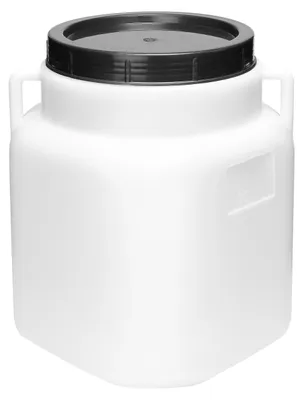 Image de Fût en plastique Garronda 20 L Fût et récipient carrés sans BPA avec couvercle GD-0088, blanc