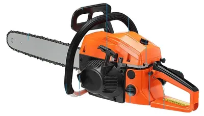 Produktbild von Kettensäge, 2-Takt-Motor, effizientes Schneiden, Orange, Benzinketten