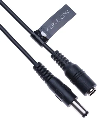Immagine prodotto di Cavo di alimentazione DC con connettore maschio-femmina da 2,1 mm / 5,5 mm, lunghezza 3 metri