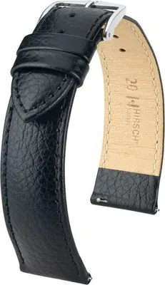 Produktbild von Hirsch Uhrenarmband Kansas M schwarz 18 mm