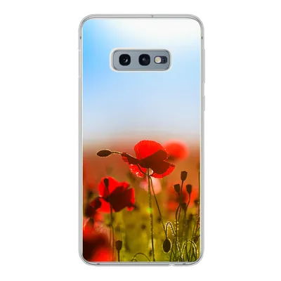 Produktbild von MuchoWow® Handyhülle Schutzhülle Hülle für Samsung Galaxy S10e Mohnblumen unter einem klaren blauen Himmel. Silikon Softcase Handy Hülle - Handy