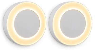 Imagen del producto de 2 x Smartwares LED Wandleuchte Außenleuchte Circular Weiß rund Ø20cm IP54 13W 700lm warmweiß 3000K