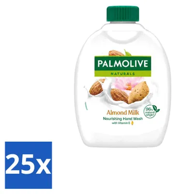 Produktbild von 25 x Palmolive Naturals Handseife Nachfüller Milch & Mandel - 300 ml - Vorteilspackung - 25 Stücke
